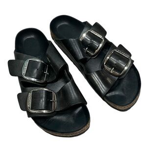 Birkenstock Arizona Oiled Leather Big Buckle Black size 41/10